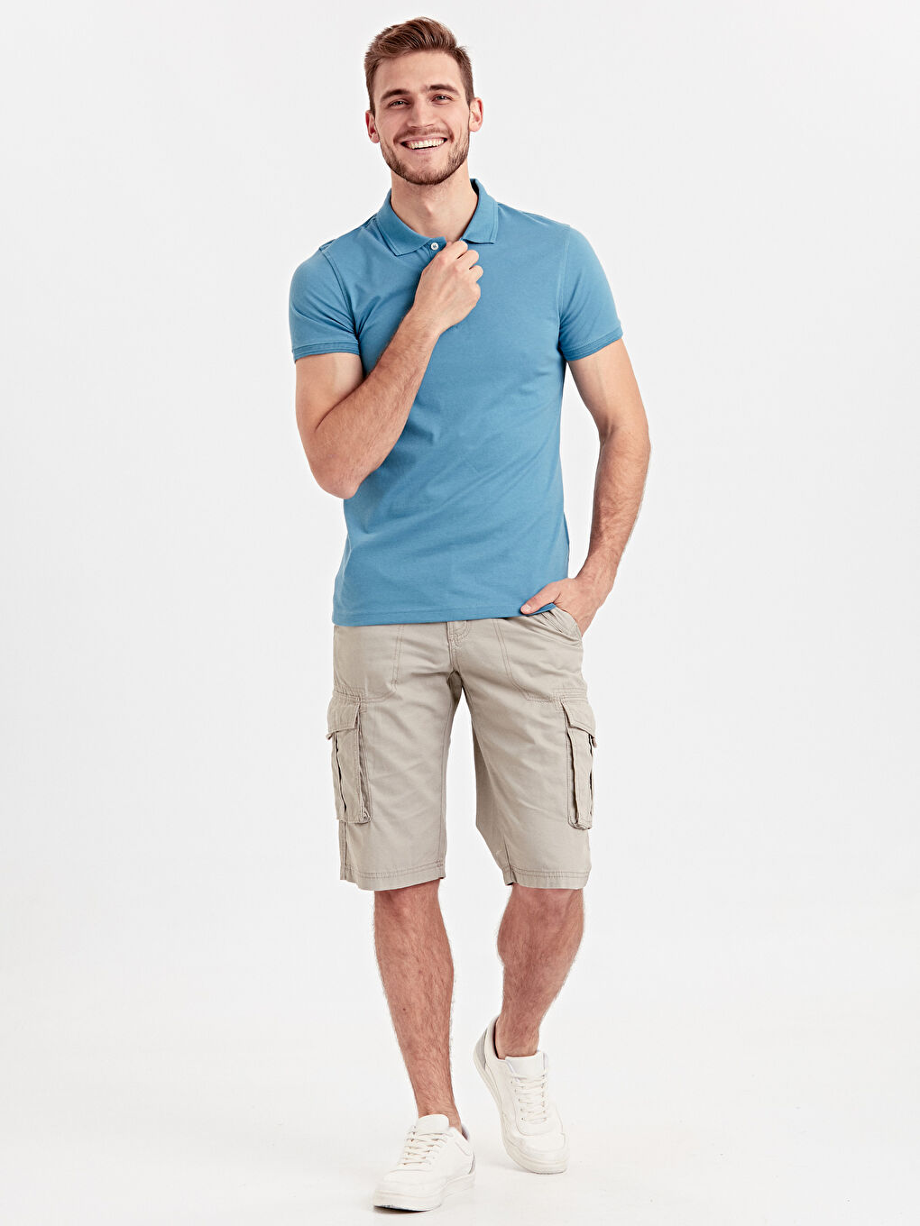 Футболка с воротником поло и коротким рукавом из ткани пике-2