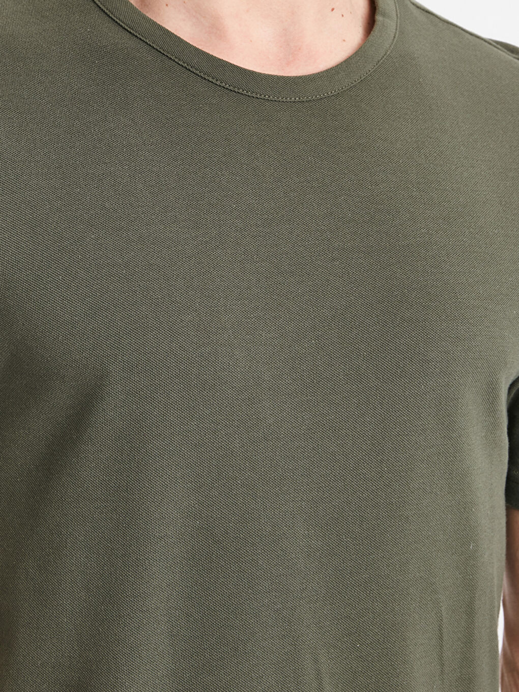 Хлопковая футболка с короткими рукавами и круглым вырезом-3