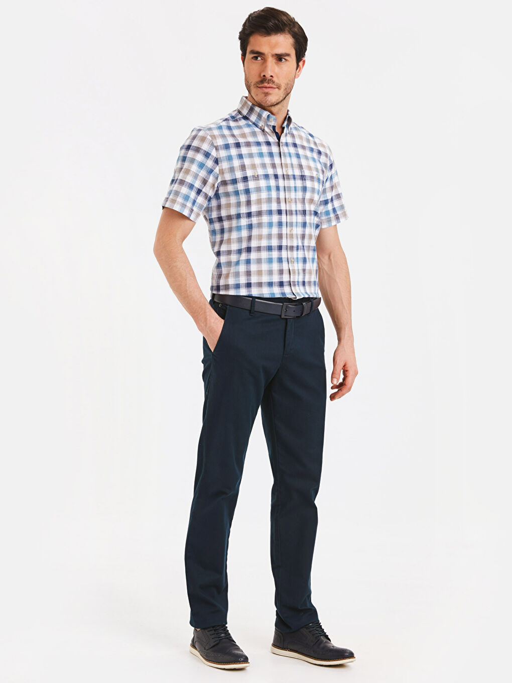 Мужчины Бежевый Рубашка-2