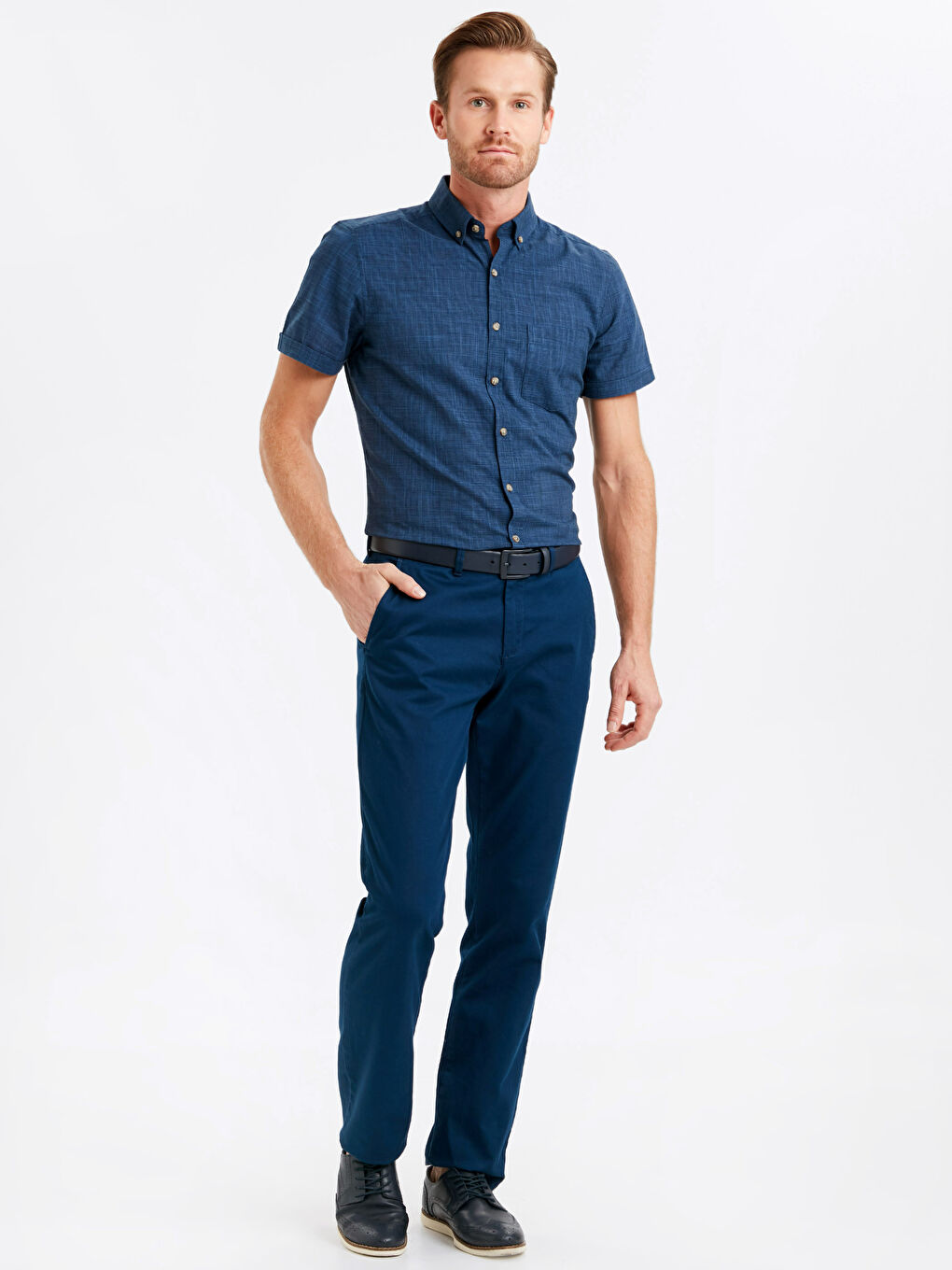 Чоловік ТЕМНО-СИНІЙ Сорочка-2