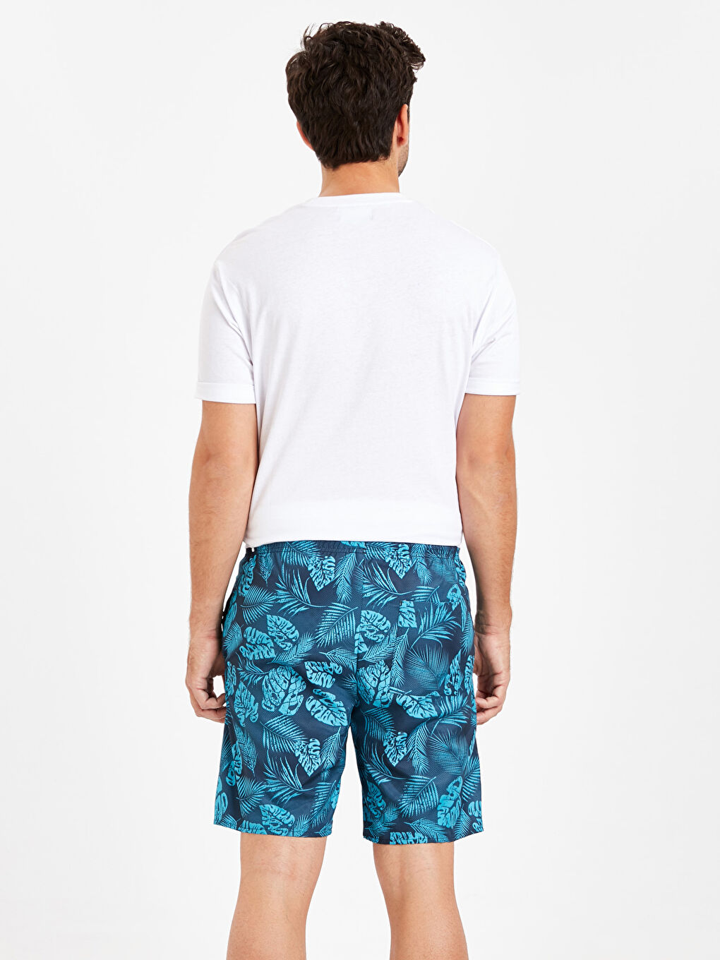 Standard Fit Knee-Length Printed Swim Trunk-1