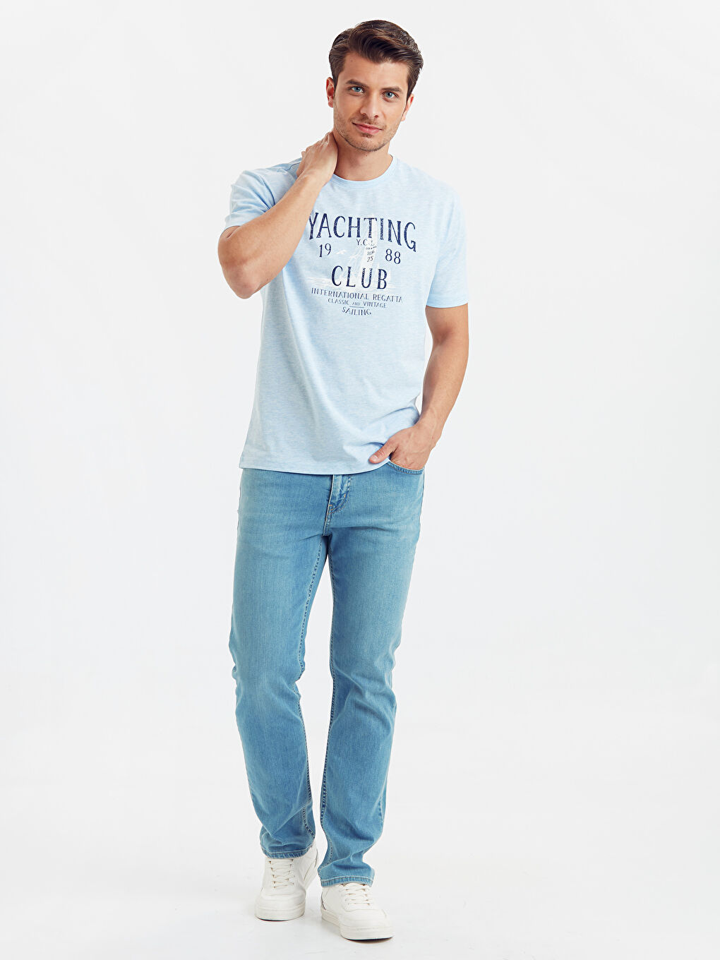 Mavi Melanj Tişört-2