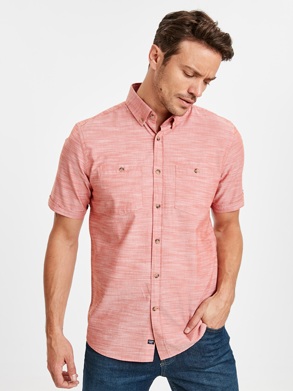 Man Orange Shirt-4