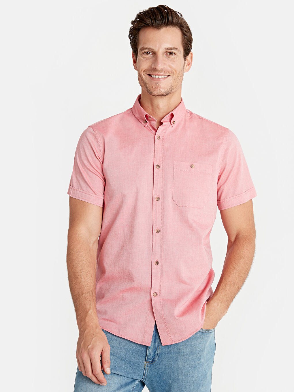 LCWAIKIKI Basic Regular Fit Short Sleeve Men's Shirt