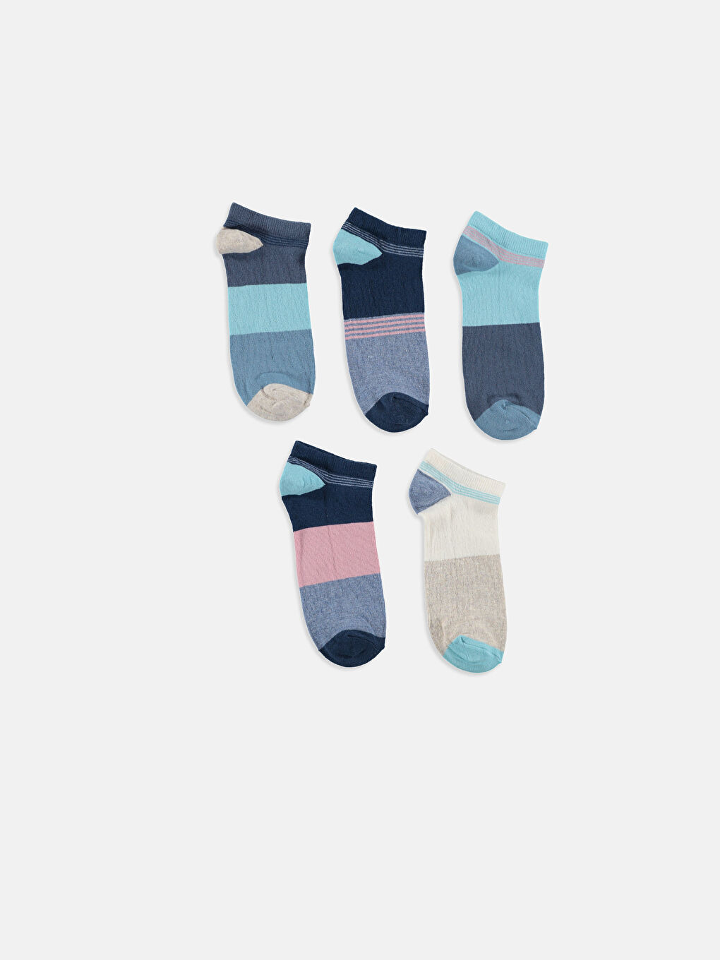 Karışık Renk İpliği Boyalı Patik Çorap-1