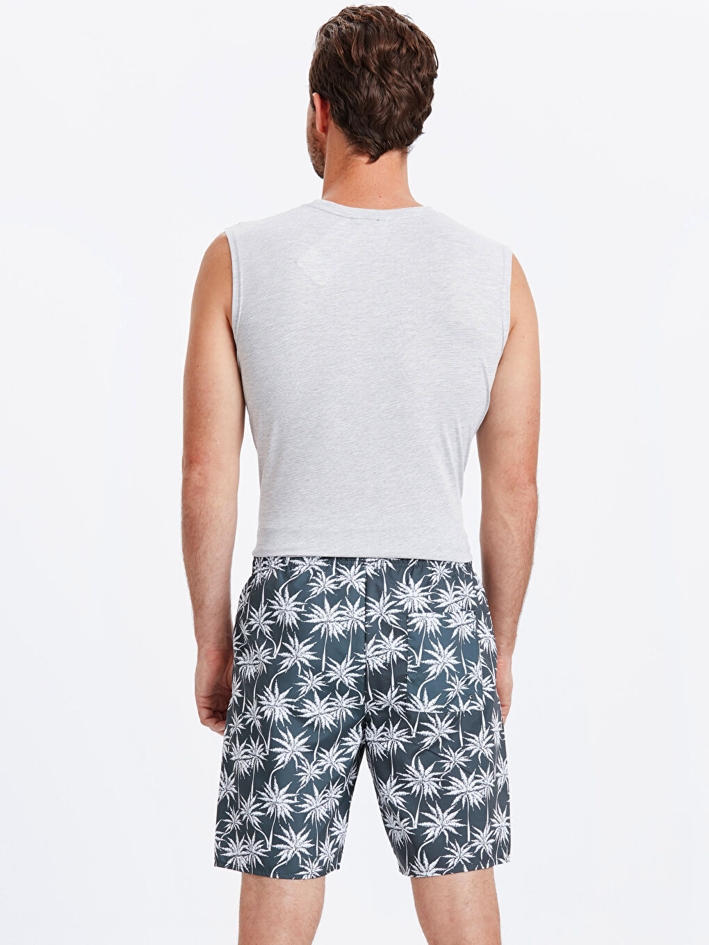 Short de bain longueur genou ajustement standard à motifs-1