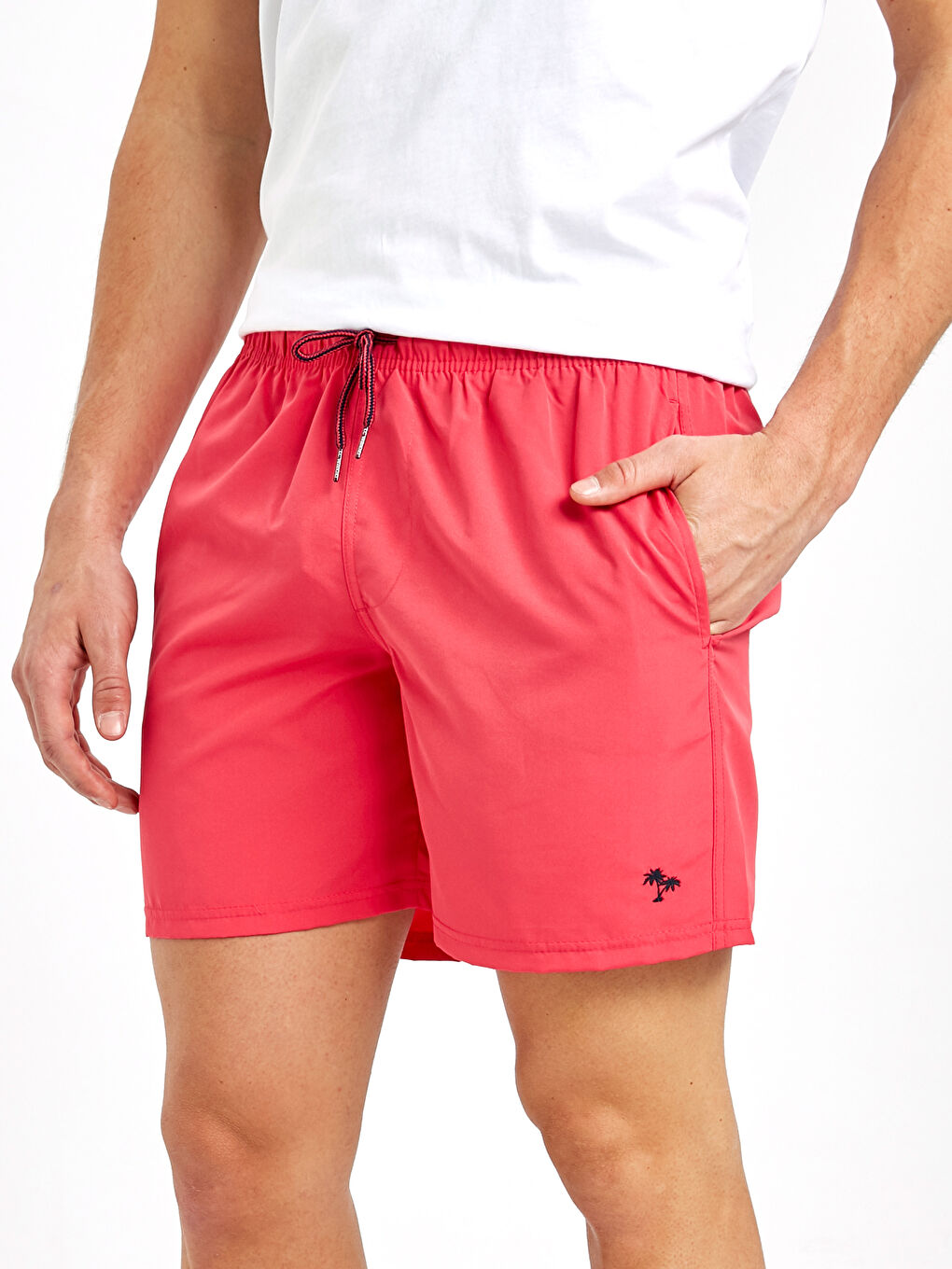 Mercan Diz Hizası Boy Basic Deniz Şortu-7