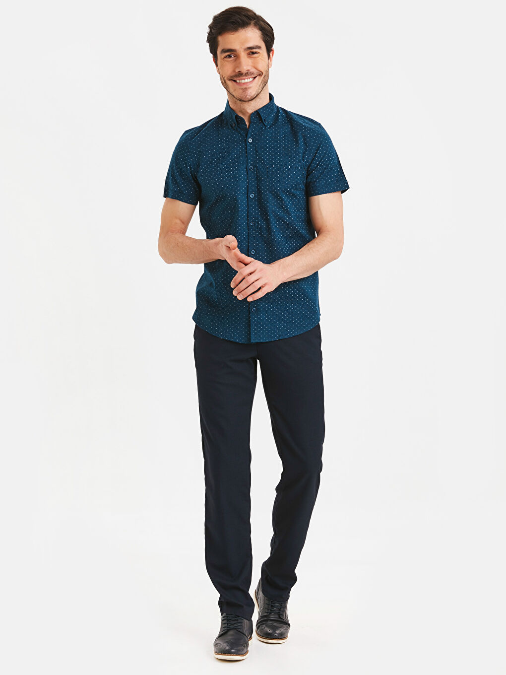 Чоловік ТЕМНО-СИНІЙ Сорочка-2