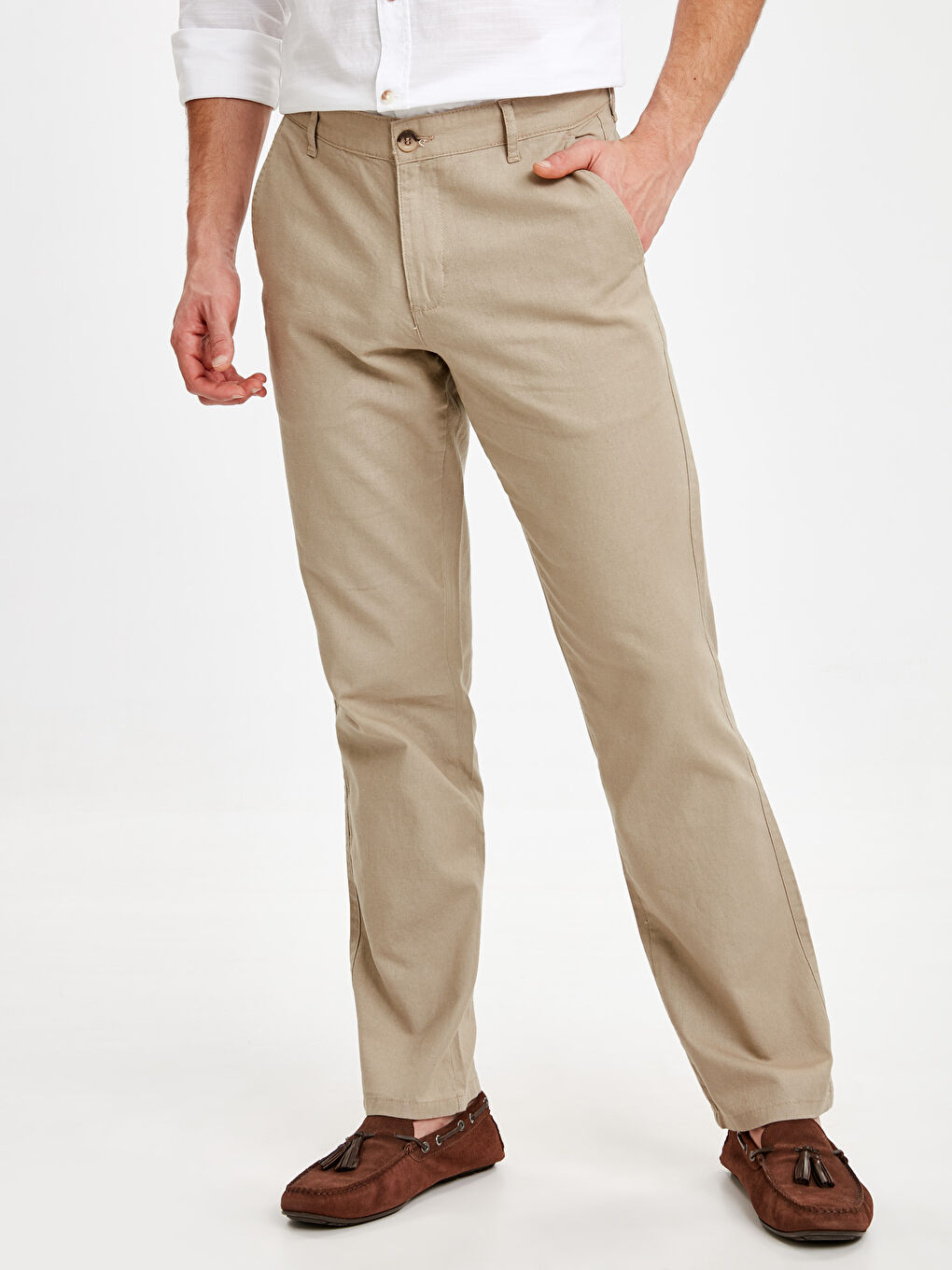 Bej Erkek Chino Pantolon-1