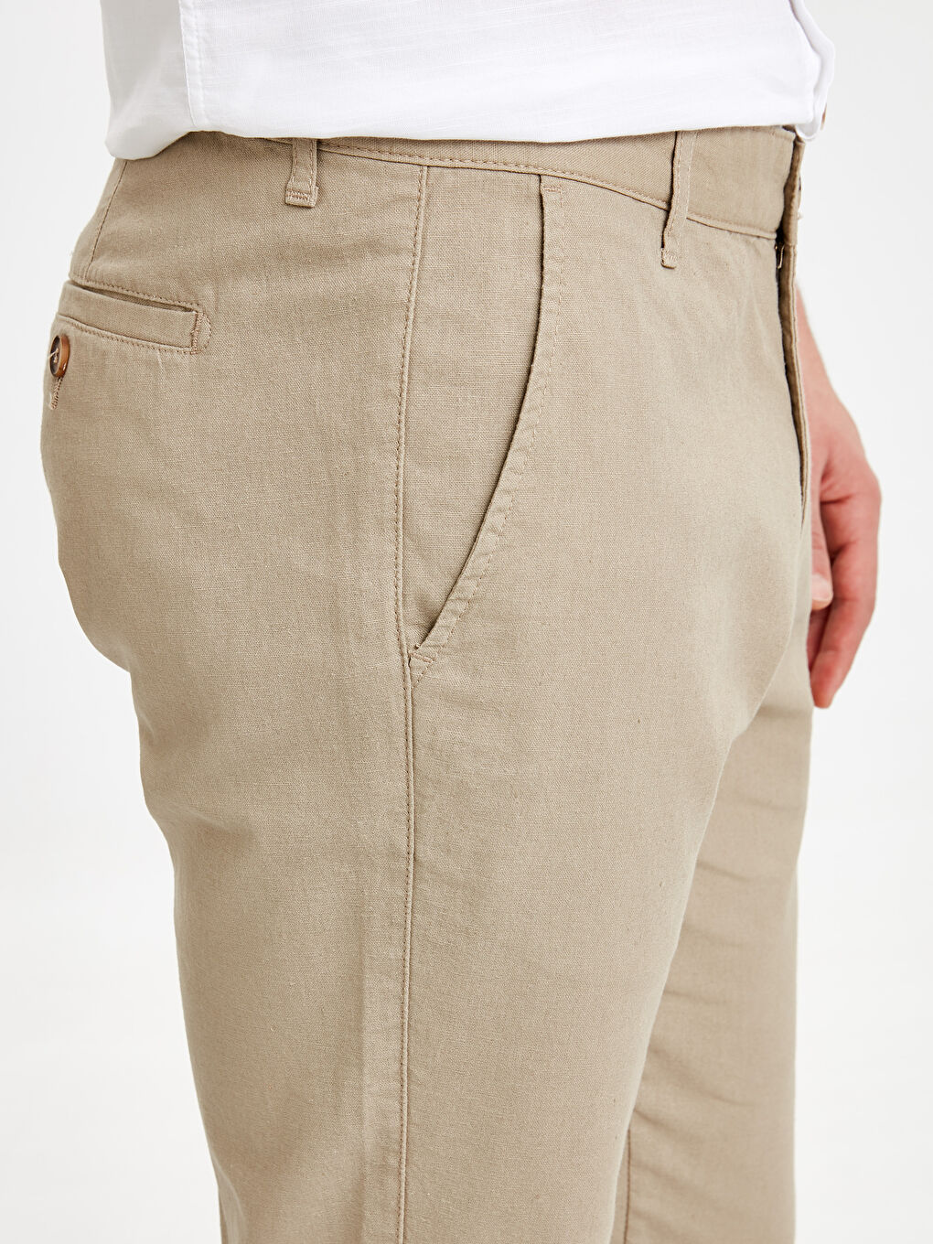 Bej Erkek Chino Pantolon-3