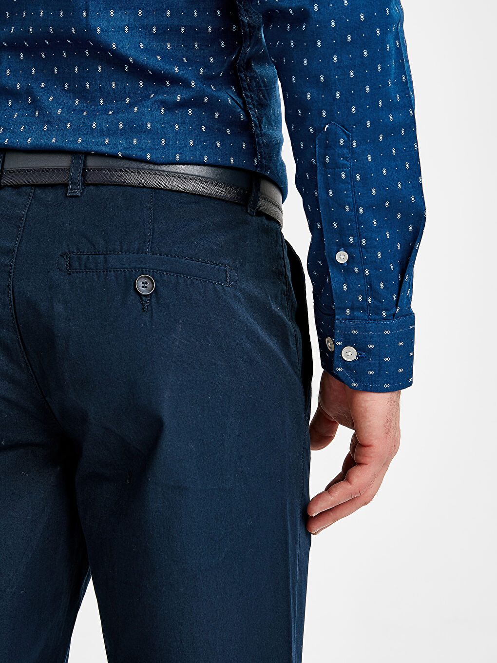 بنطلون تشينو عادي للرجال-3