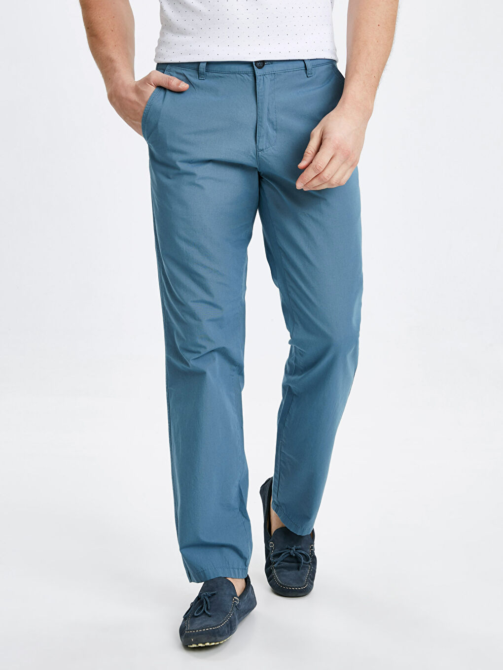 Mavi Normal Kalıp Erkek Chino Pantolon-1