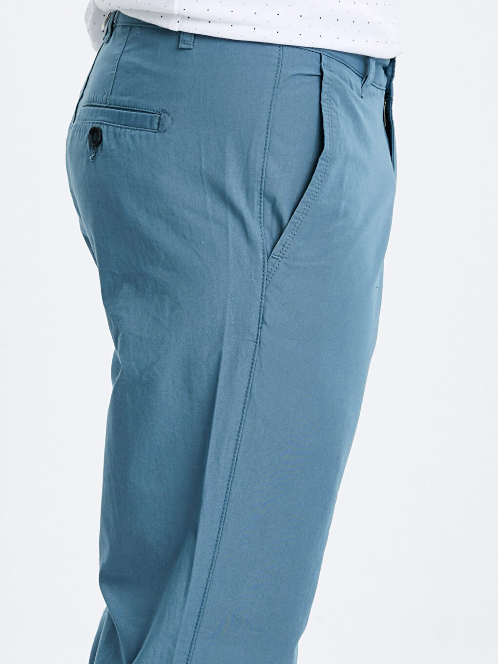 Mavi Normal Kalıp Erkek Chino Pantolon-3