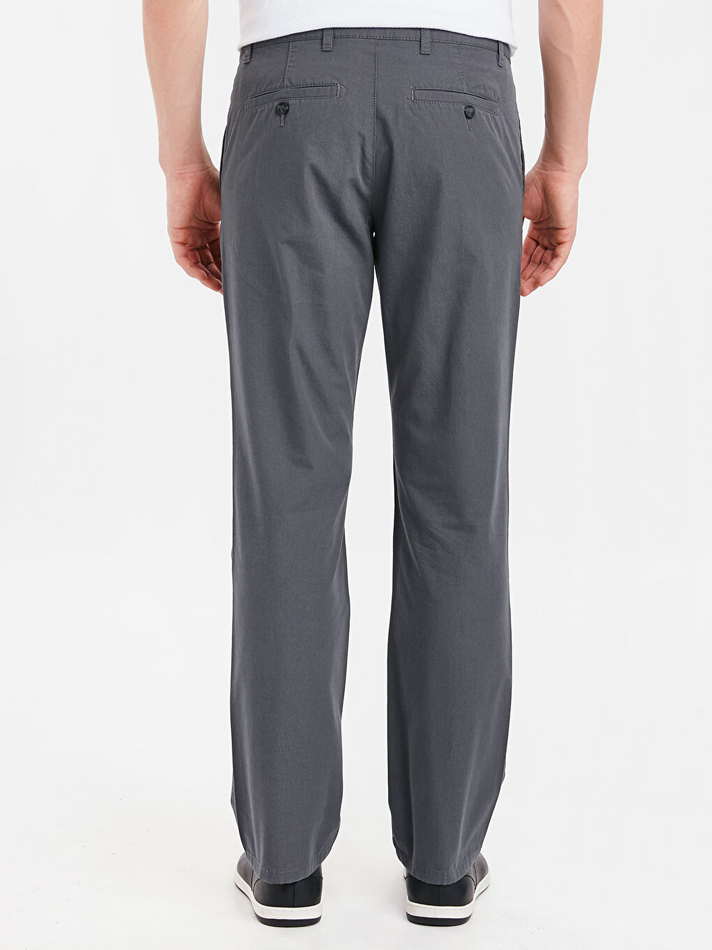 Antrasit Normal Kalıp Erkek Chino Pantolon-2