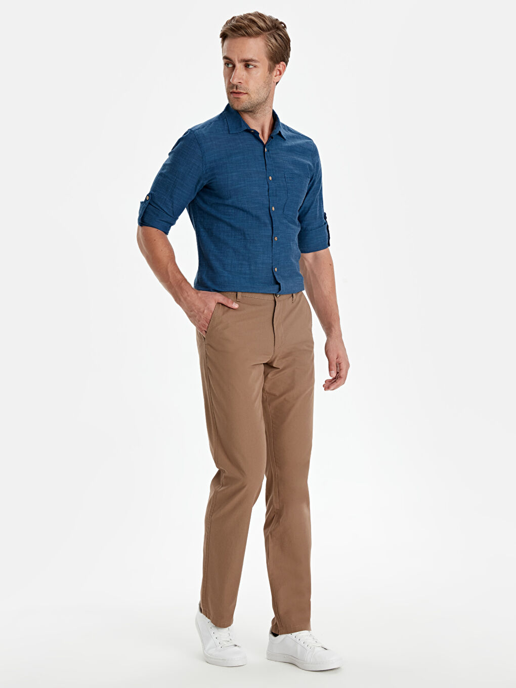 Koyu Bej Chino Pantolon