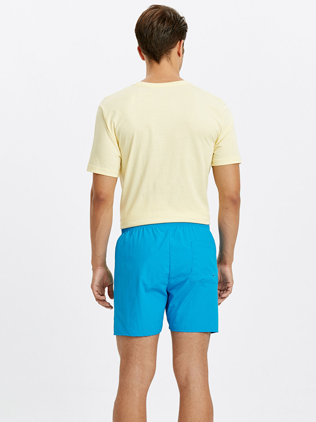 Mavi Kısa Boy Standart Kalıp Deniz Şortu-1