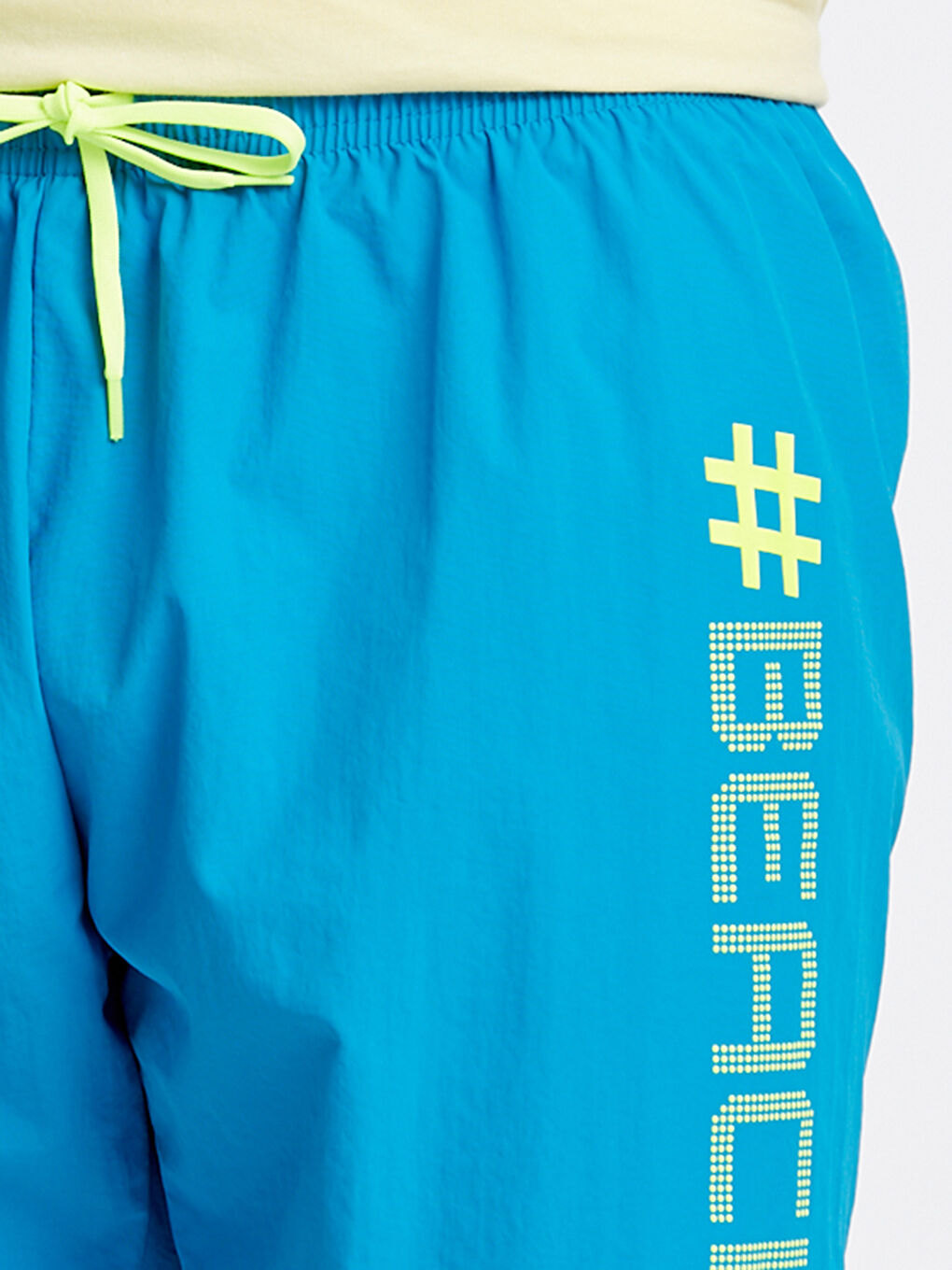 Mavi Kısa Boy Standart Kalıp Deniz Şortu-2