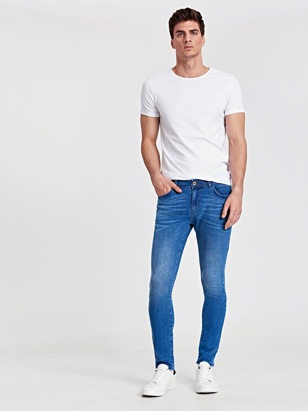 Orta İndigo Rodeo Jean Pantolon