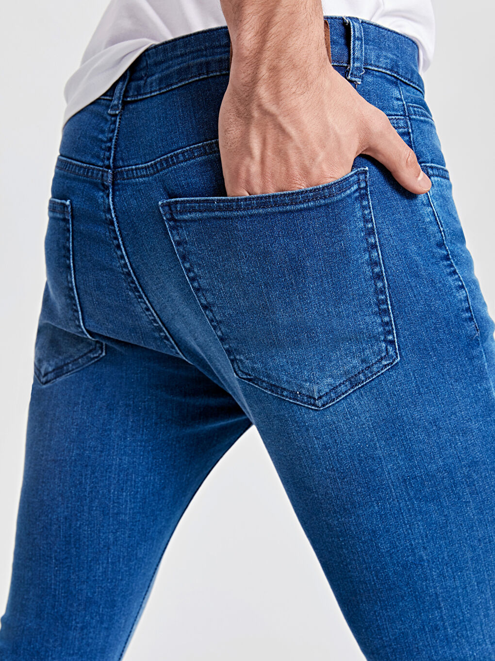 Orta İndigo Rodeo Jean Pantolon-3