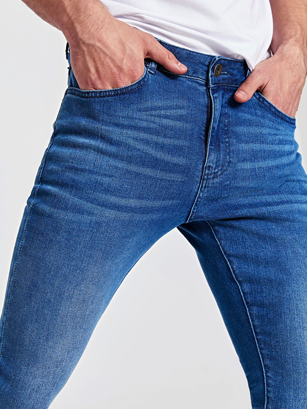 Orta İndigo Rodeo Jean Pantolon-4