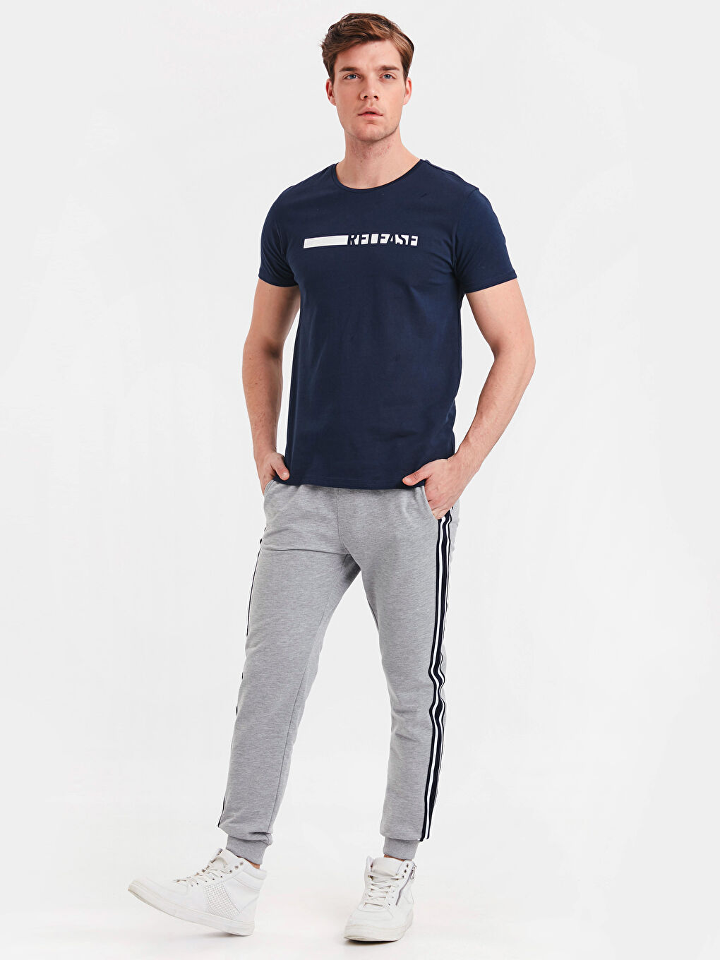 Gri Melanj Eşofman Altı