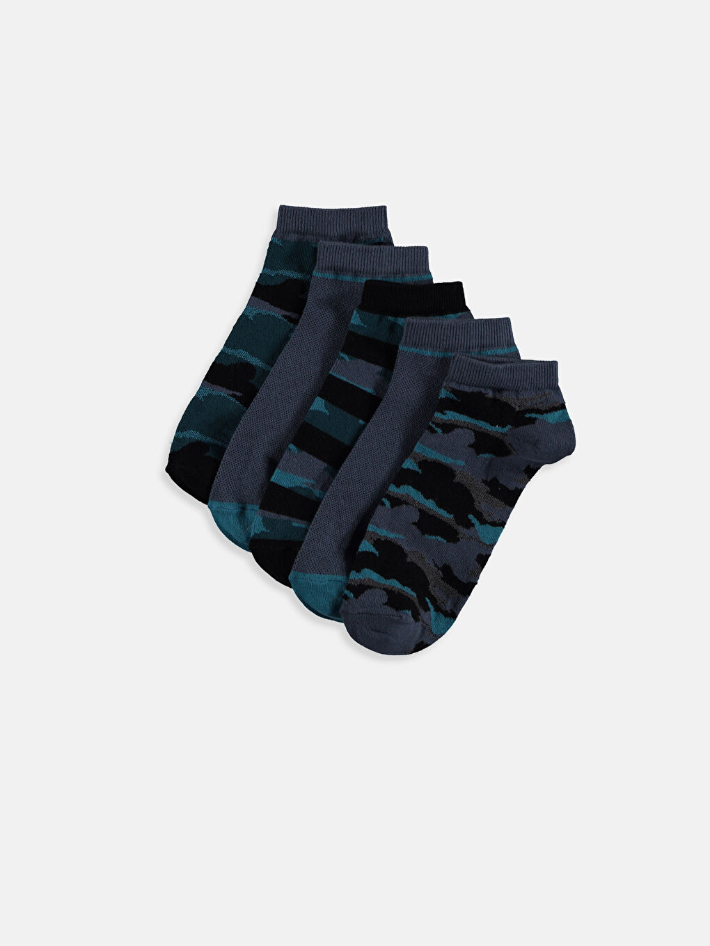 Karışık Renk İpliği Boyalı Patik Çorap