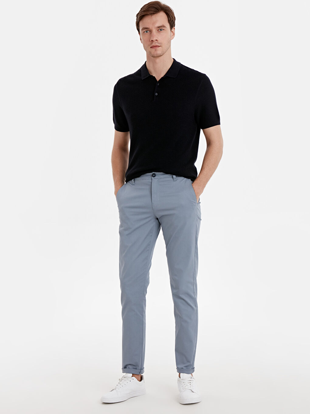 Slim Fit Gabardine Men's Chino Pants