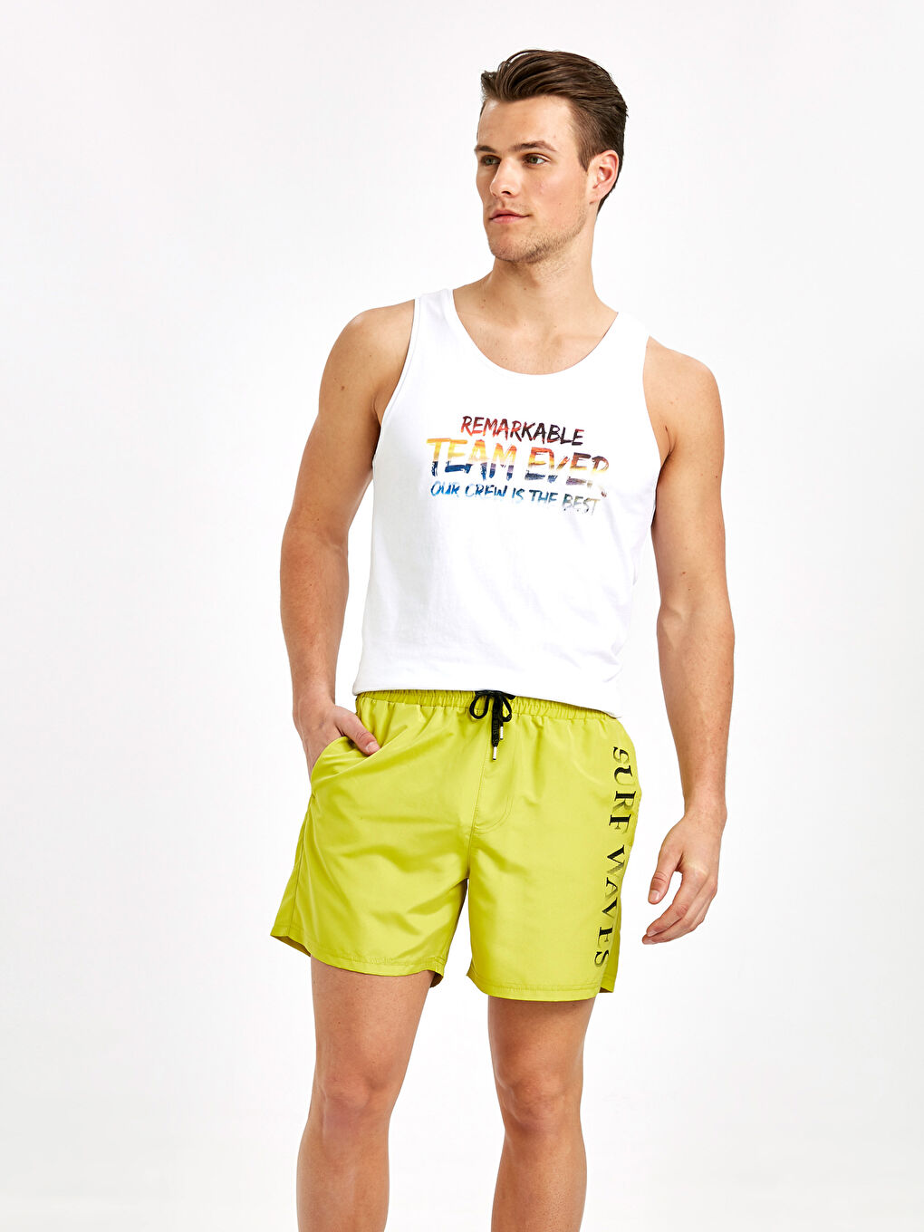 LCW SWIMWEAR Knee-Length Printed Swim Trunk -9S6694Z8-CVA