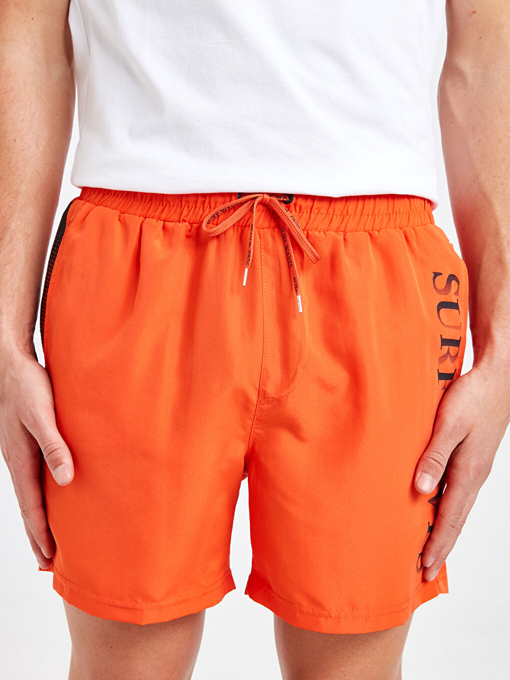 Knee-Length Printed Swim Trunk-2