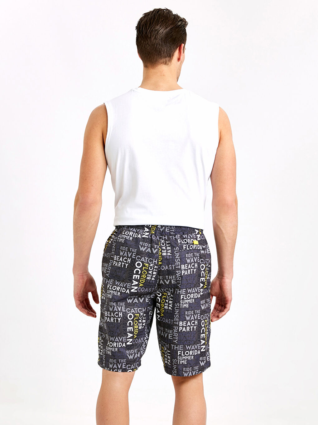 Knee-Length Printed Swim Trunk-2