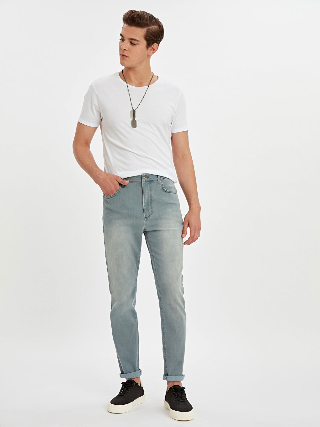 740 Jean Coupe Crop pour Hommes