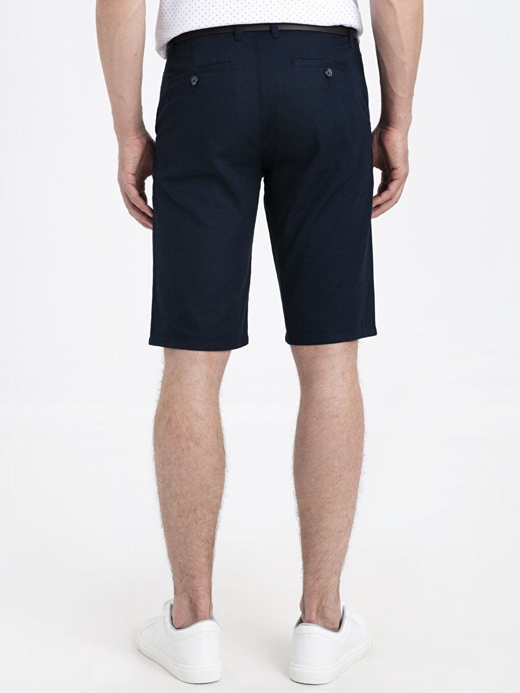 Regular Fit Twill Bermuda Shorts-2