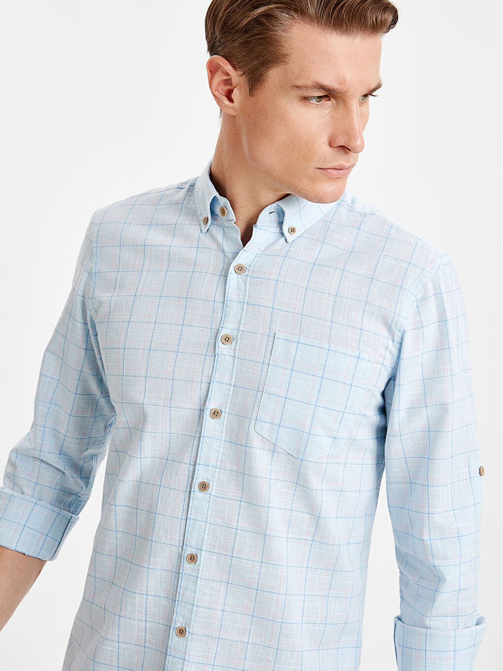 قميص أزرق فاتح رجال