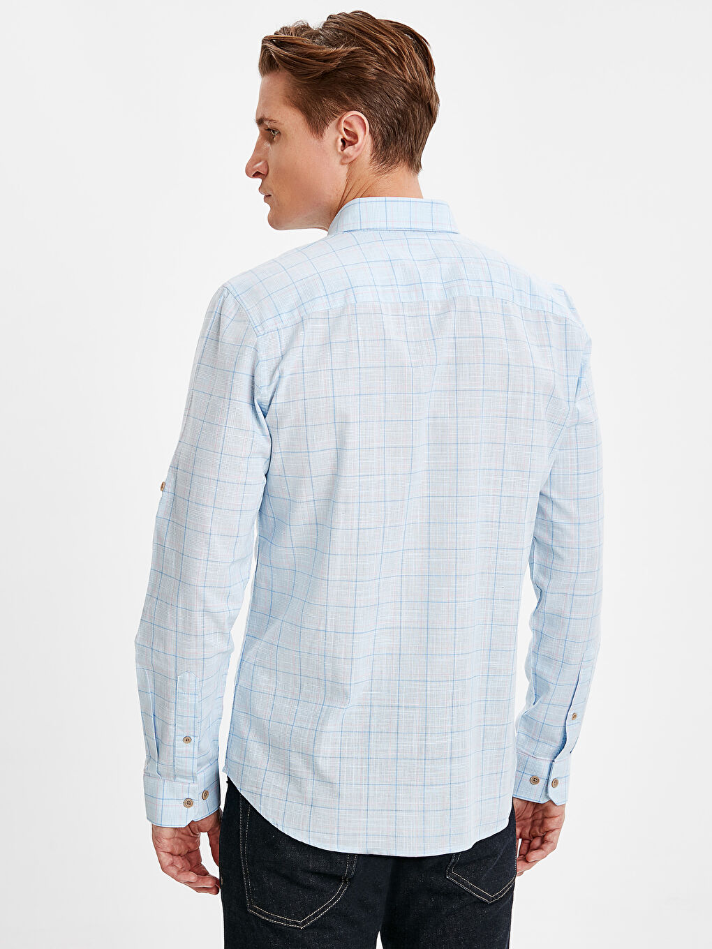 قميص أزرق فاتح رجال-2