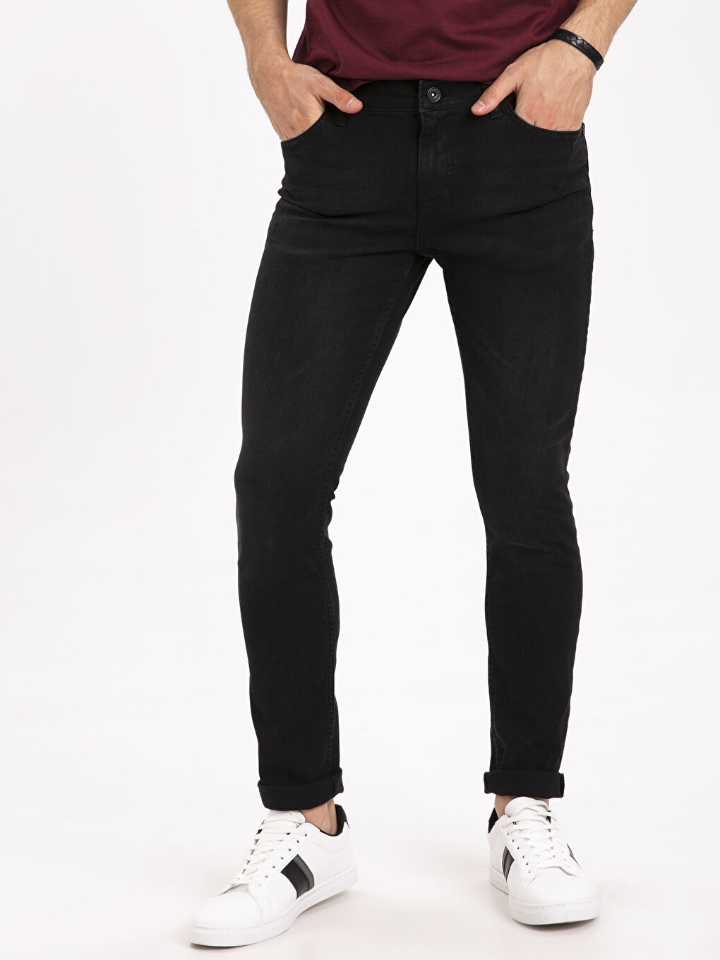 Siyah  Rodeo Jean Pantolon-1