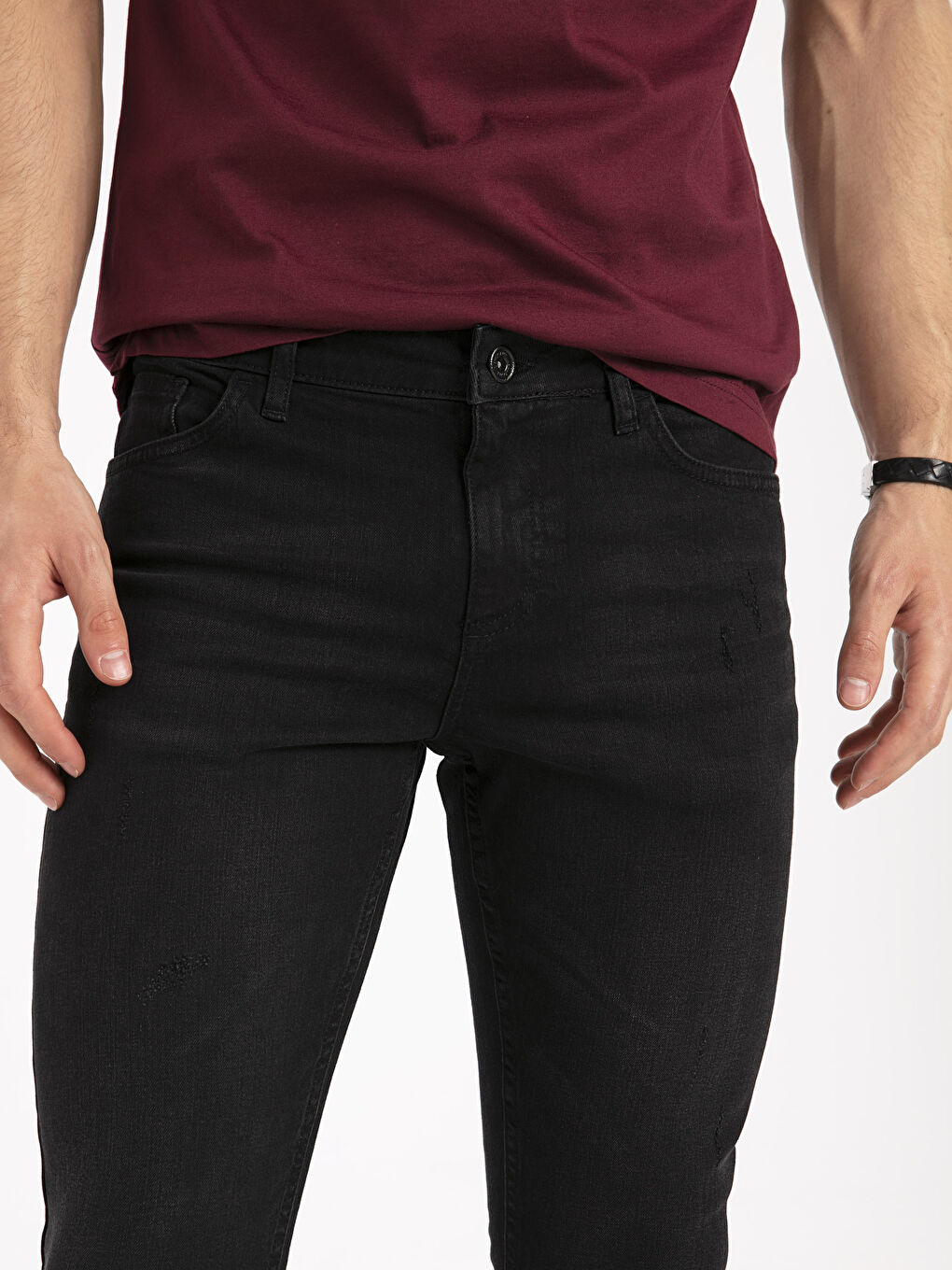 Siyah  Rodeo Jean Pantolon-3