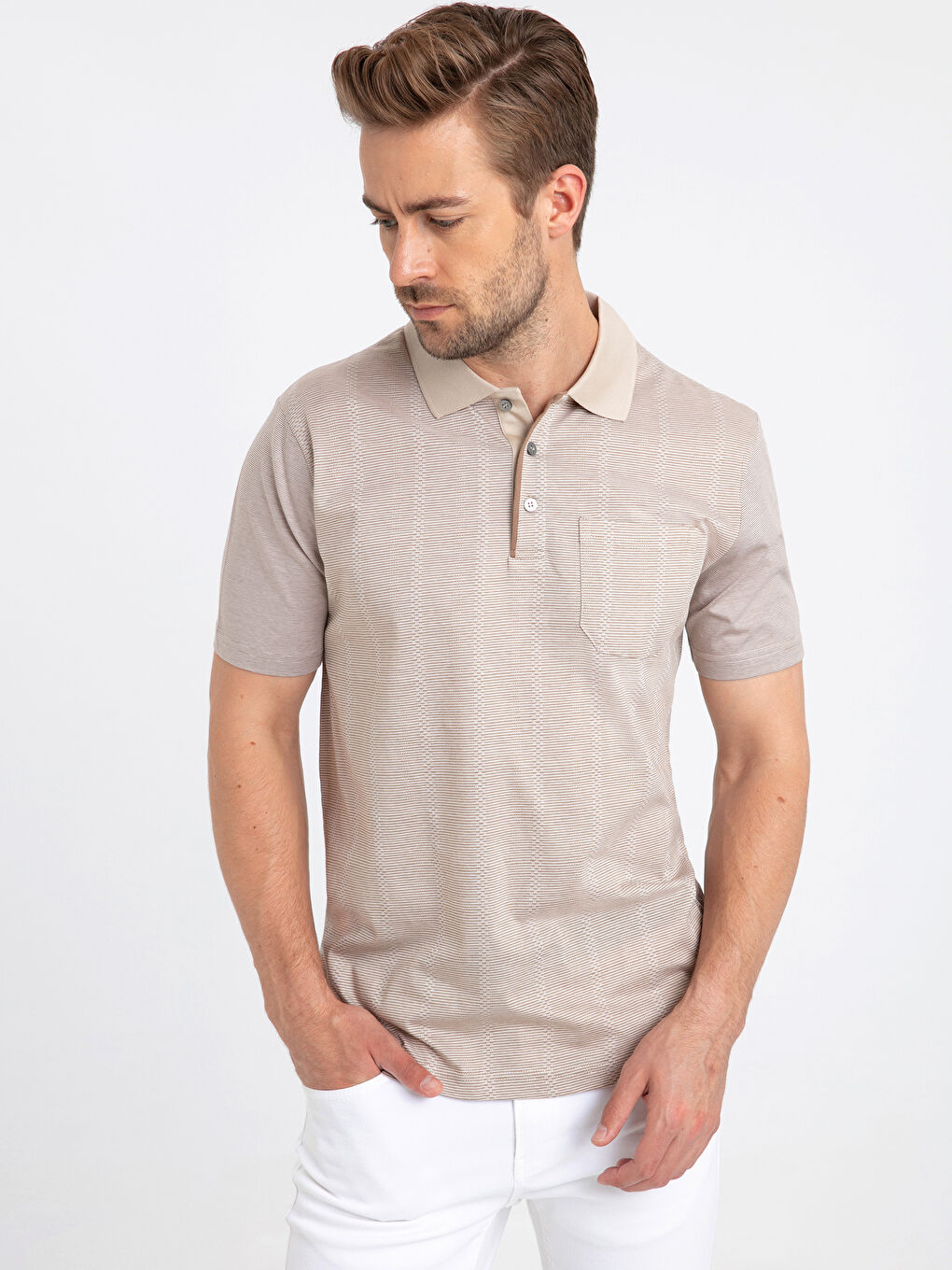 Man BEIGE T-Shirt-1