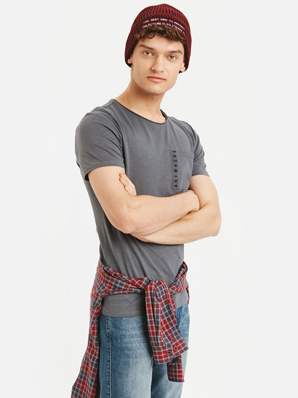 Мужчины Индиго Футболка