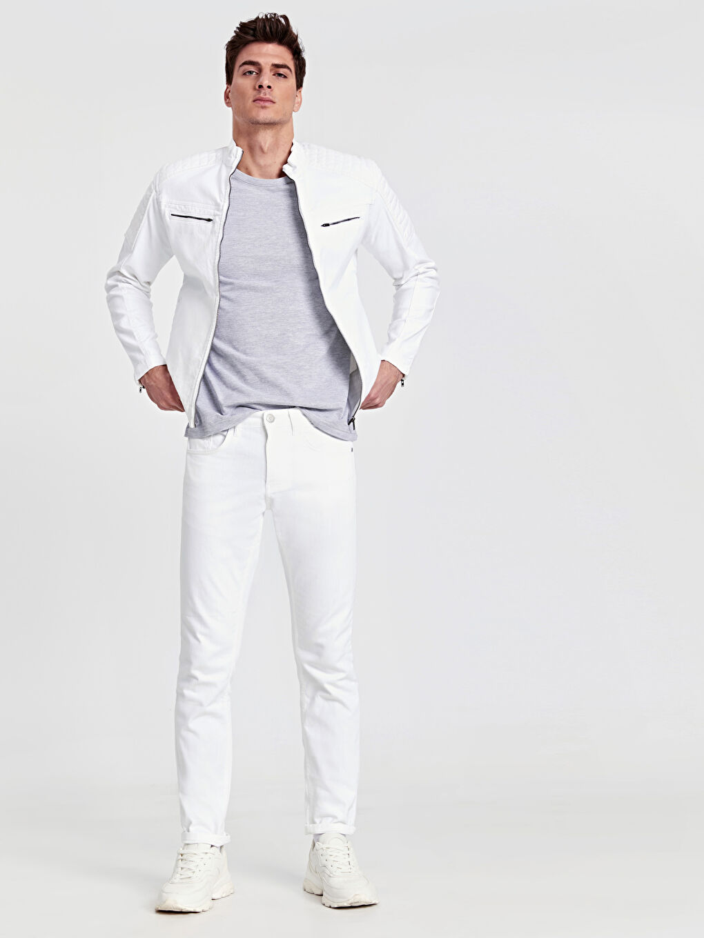 Beyaz 750 Slim Fit Erkek Jean Pantolon