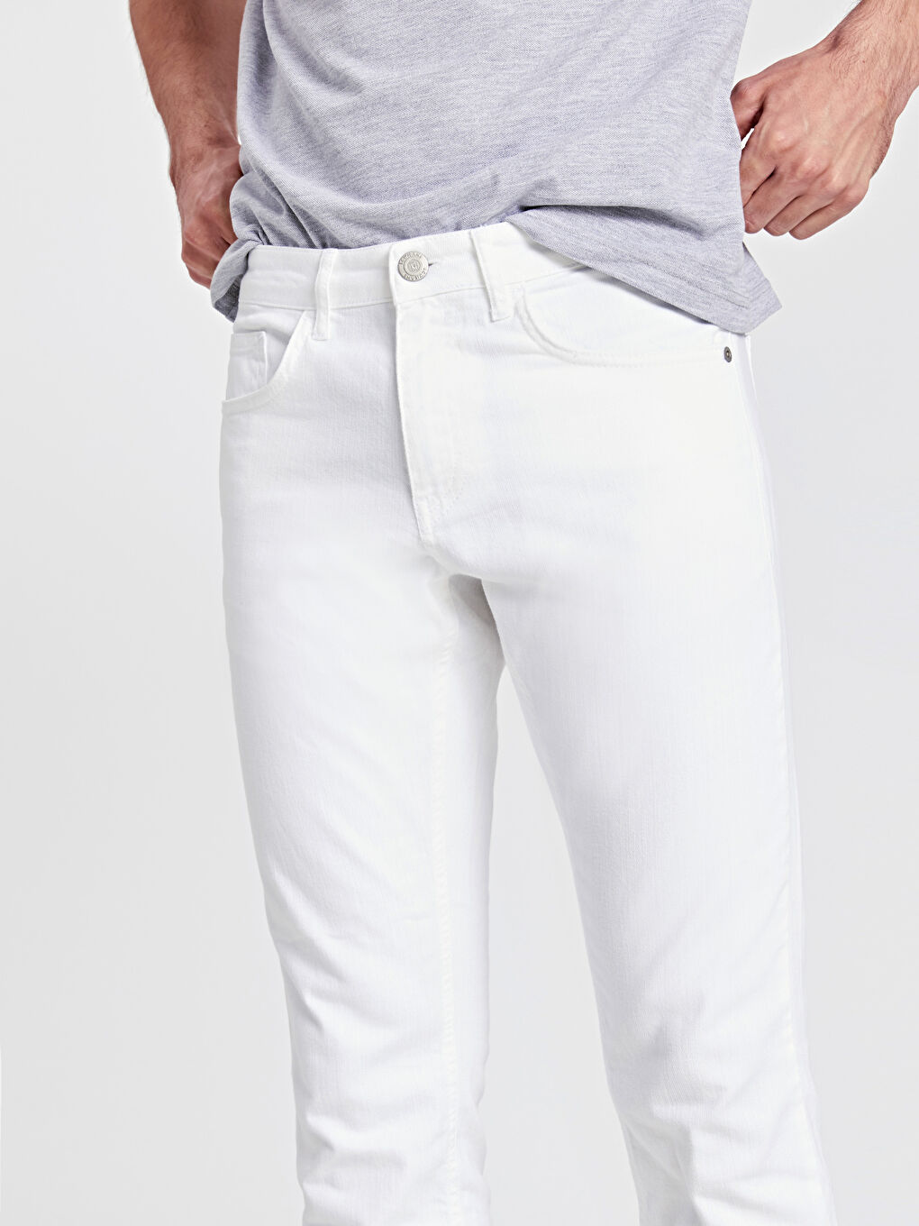 Beyaz 750 Slim Fit Erkek Jean Pantolon-3