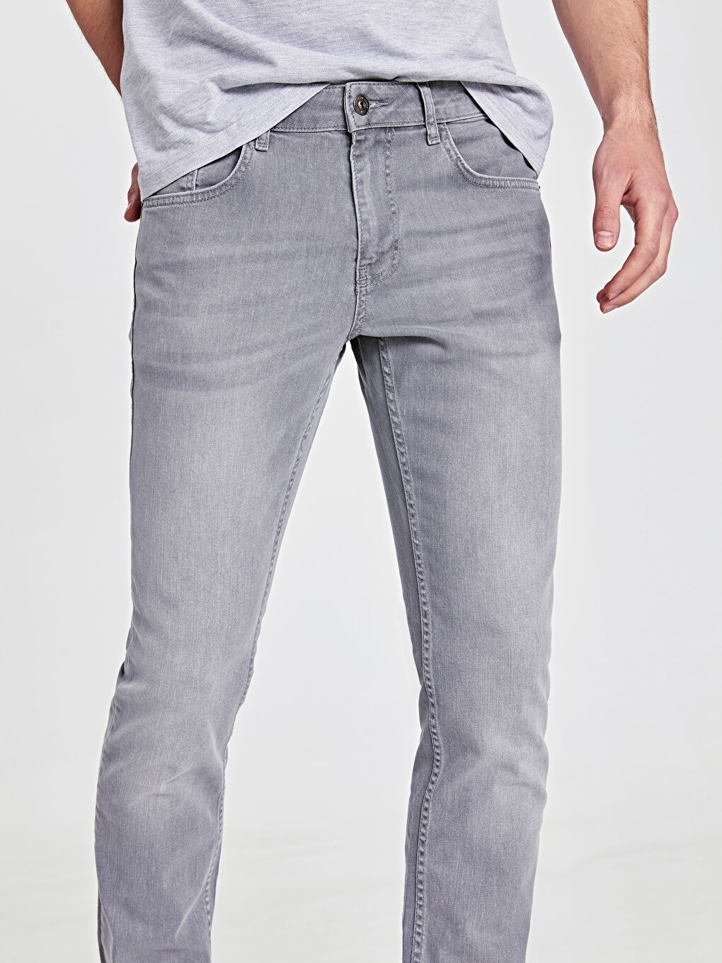 Gri Rodeo Jean Pantolon-3