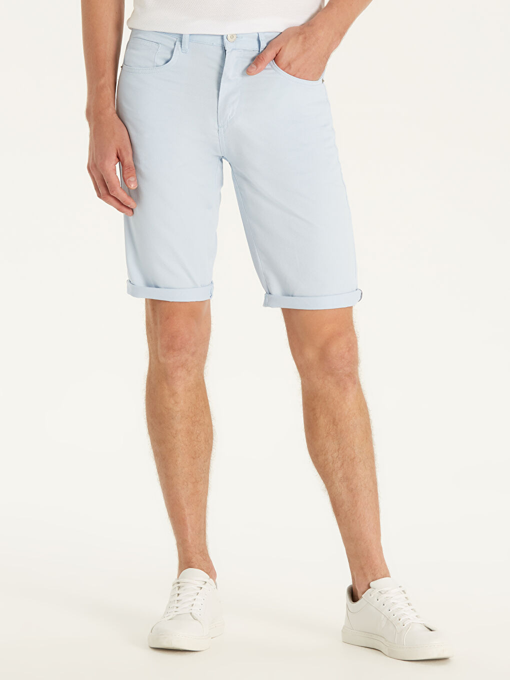 Mavi Regular Fit Bermuda Şort-6