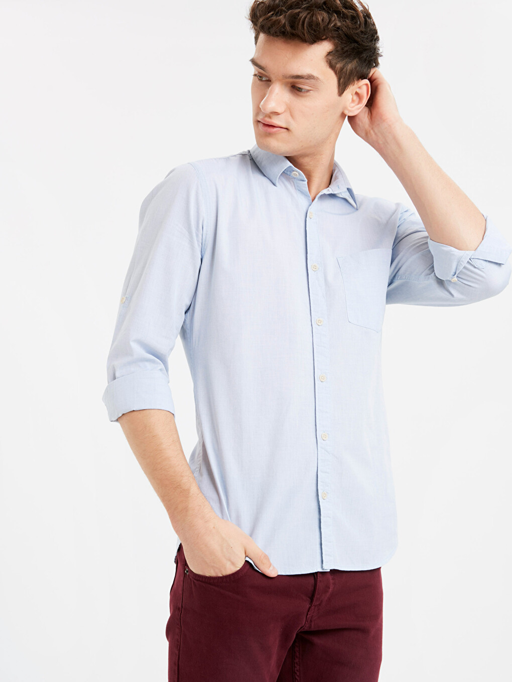 Man Blue Shirt
