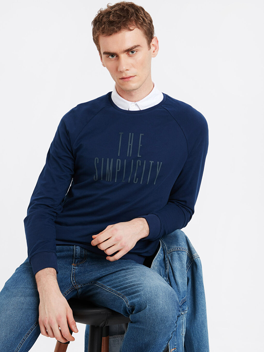 Lacivert Lacıvert Sweatshirt