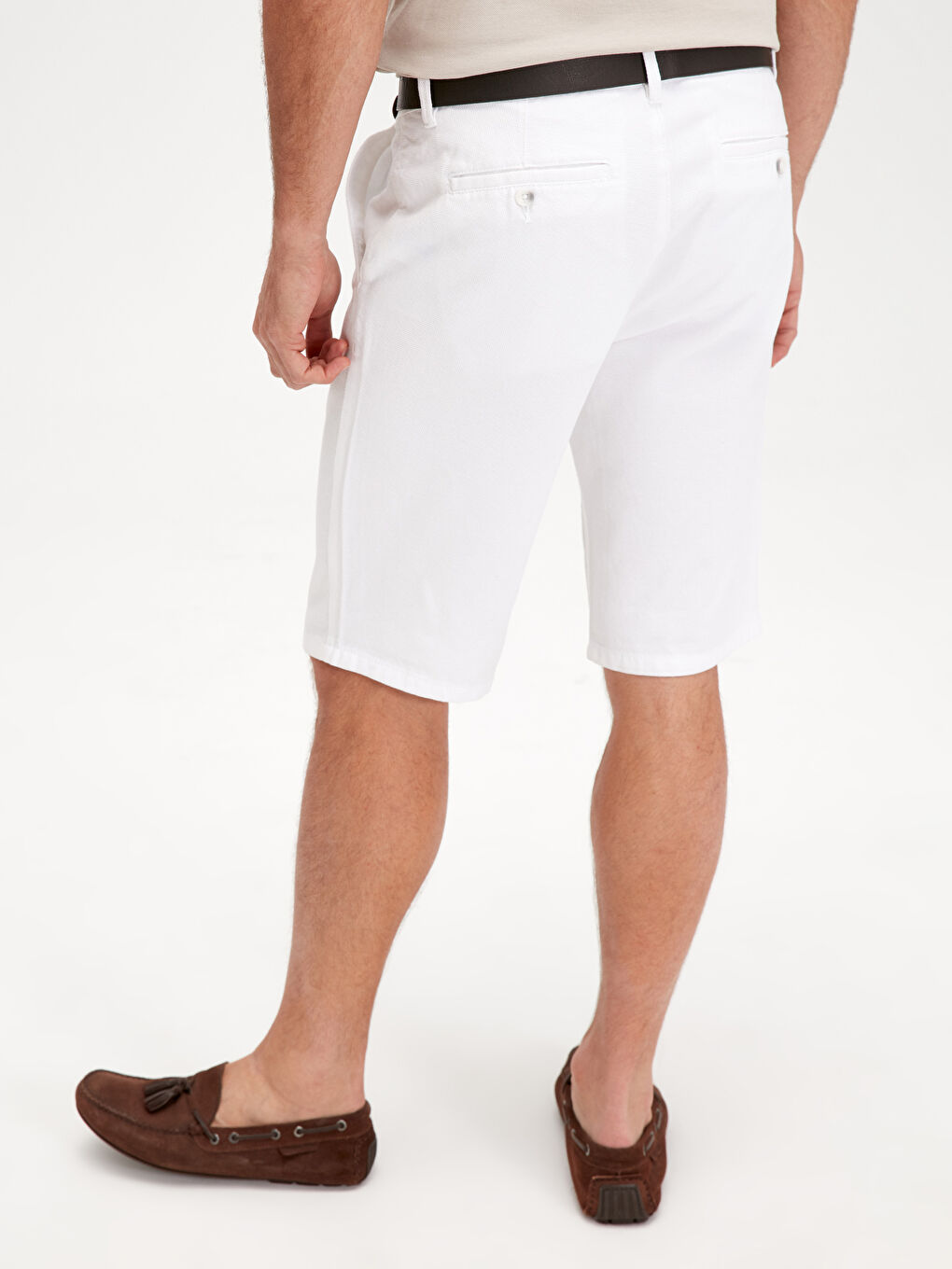 Shorts en Gabardine Coupe Régulière-4