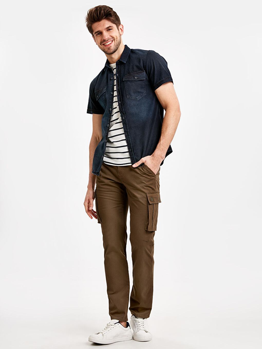 Чоловік ІНДИГО Джинсова сорочка-2