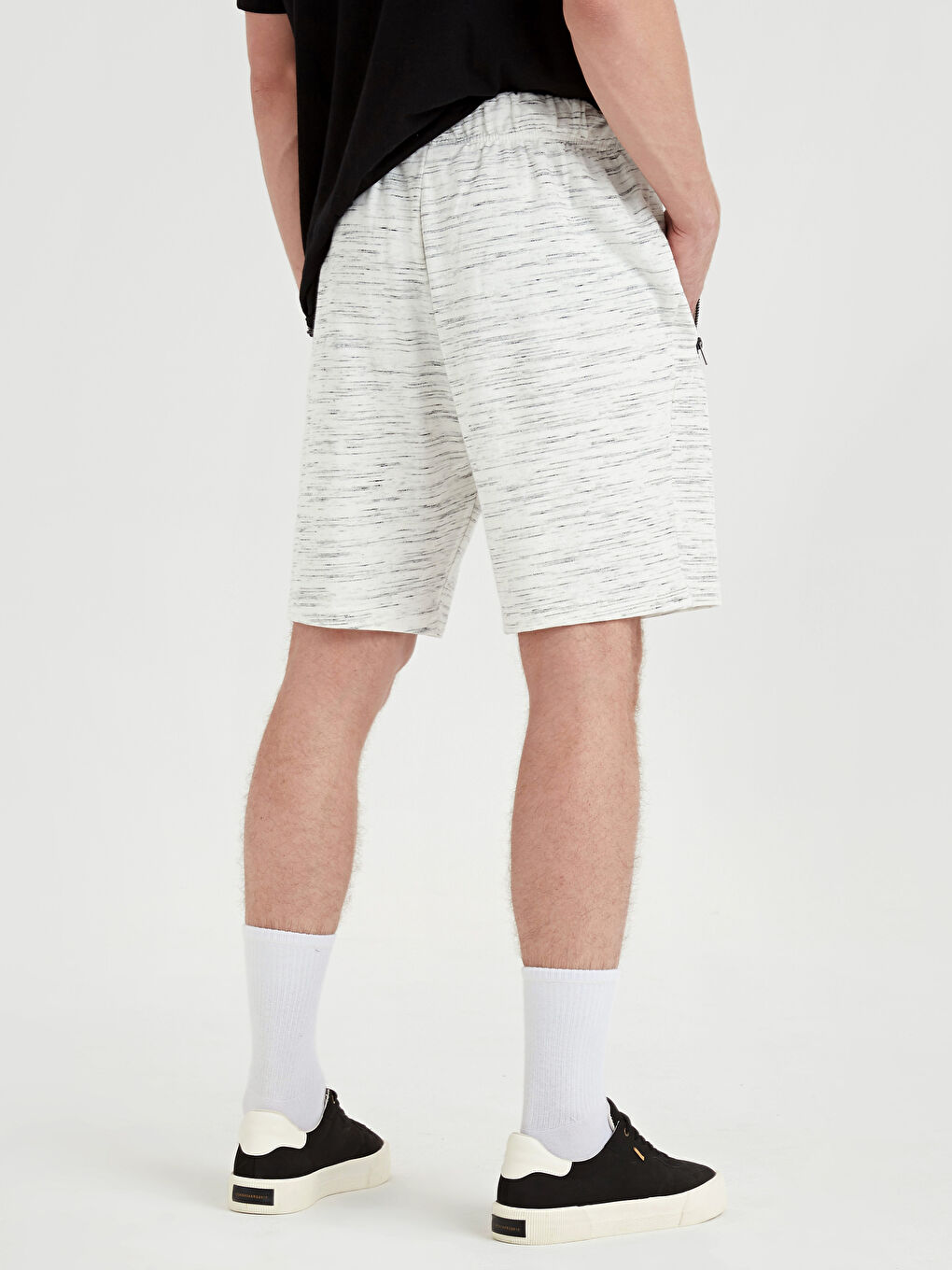 Kar Beyazı Melanj Şort-2