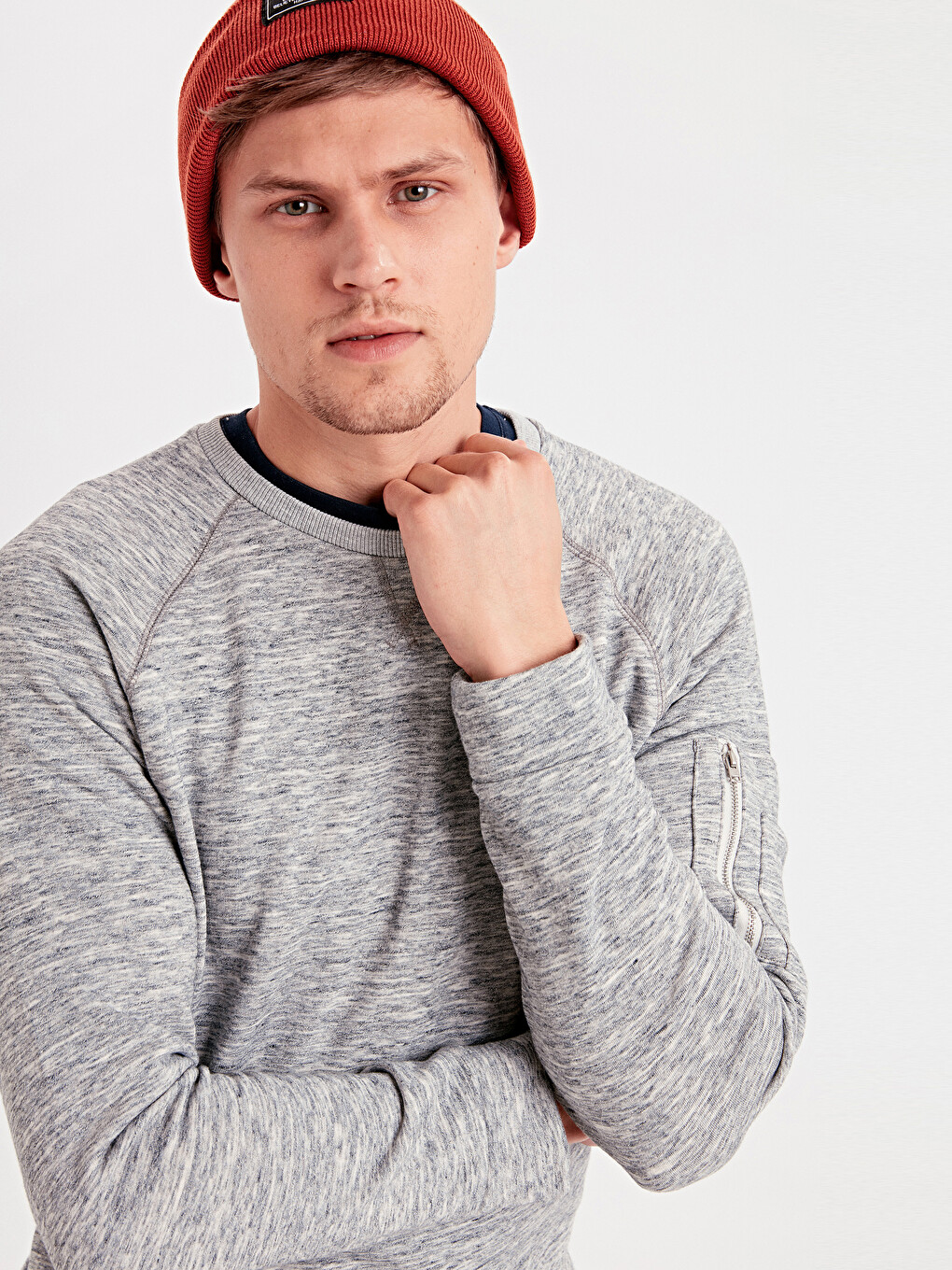 Man Grey Sweatshirt
