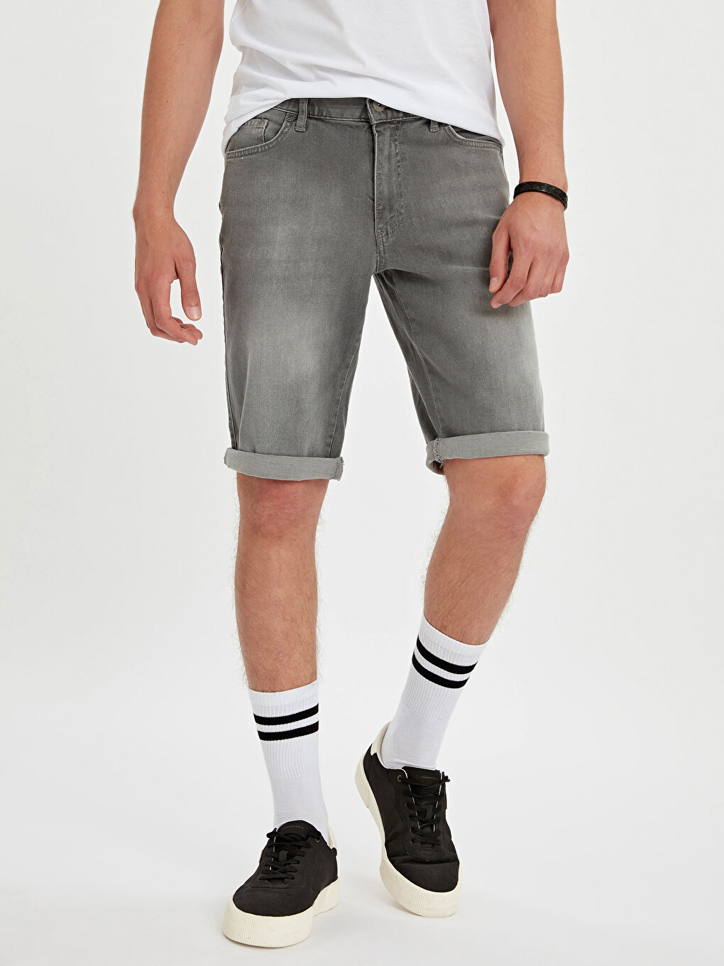 Regular Fit Men's Denim Shorts-1