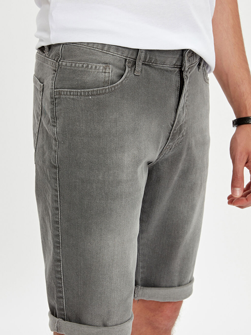 Regular Fit Men's Denim Shorts-3